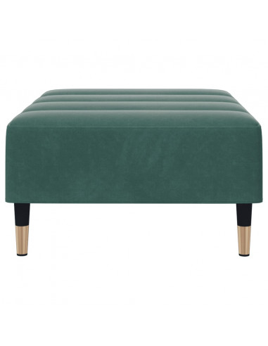 Poggiapiedi Verde Scuro 77x55x31 cm in Velluto
