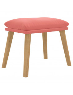 Poggiapiedi Rosa 45x29,5x35 cm in Velluto 2