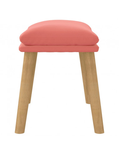 Poggiapiedi Rosa 45x29,5x35 cm in Velluto