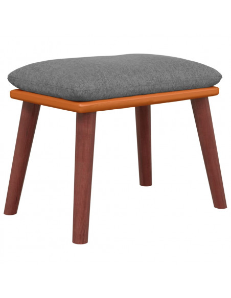Sgabello Grigio Chiaro 45x29,5x35cm in Tessuto e Similpelle