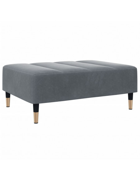 Poggiapiedi Grigio Scuro 77x55x31 cm in Velluto