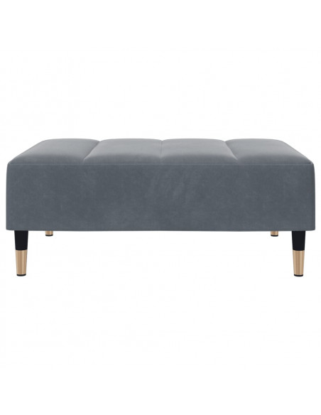 Poggiapiedi Grigio Scuro 77x55x31 cm in Velluto