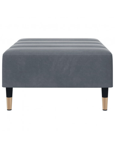Poggiapiedi Grigio Scuro 77x55x31 cm in Velluto