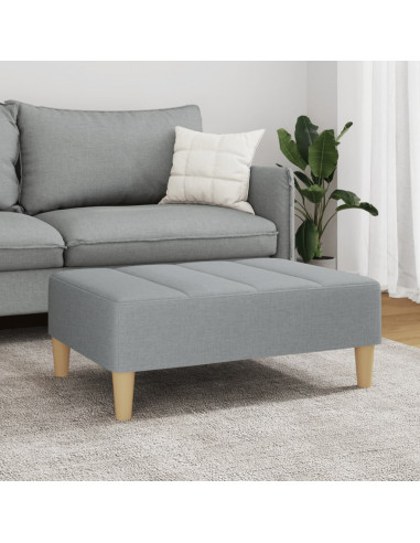 Poggiapiedi Grigio Chiaro 77x55x31 cm in Tessuto