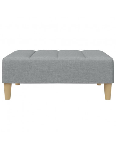 Poggiapiedi Grigio Chiaro 77x55x31 cm in Tessuto
