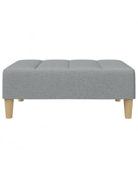 Poggiapiedi Grigio Chiaro 77x55x31 cm in Tessuto