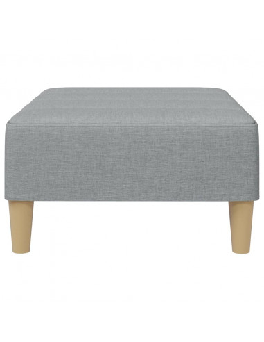 Poggiapiedi Grigio Chiaro 77x55x31 cm in Tessuto
