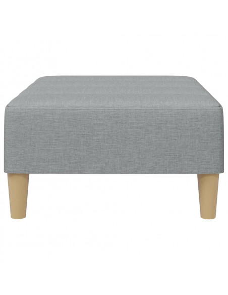 Poggiapiedi Grigio Chiaro 77x55x31 cm in Tessuto