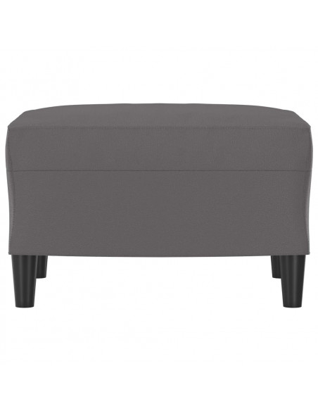 Poggiapiedi Grigio 60x50x41 cm in Similpelle