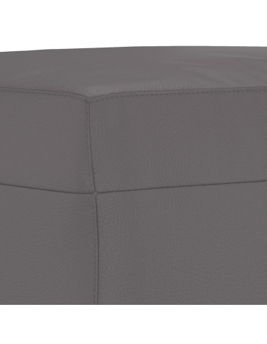 Poggiapiedi Grigio 60x50x41 cm in Similpelle
