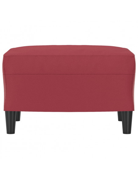 Poggiapiedi Rosso Vino 60x50x41 cm in Similpelle