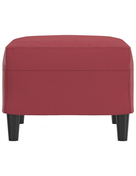 Poggiapiedi Rosso Vino 60x50x41 cm in Similpelle