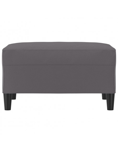 Poggiapiedi Grigio 70x55x41 cm in Similpelle