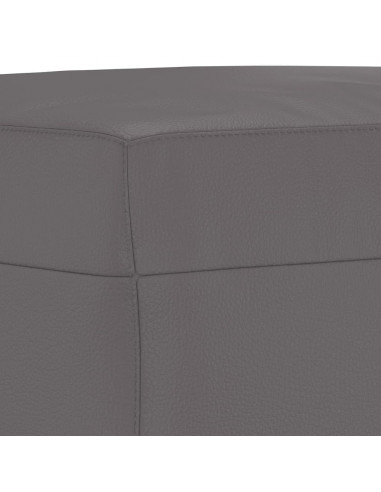 Poggiapiedi Grigio 70x55x41 cm in Similpelle