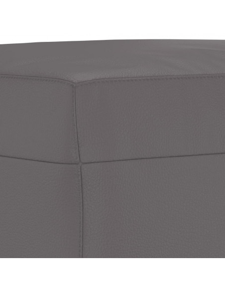 Poggiapiedi Grigio 70x55x41 cm in Similpelle