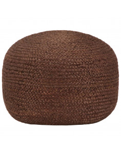 Pouf Lavorato a Mano 40x45 cm in Juta Marrone 2