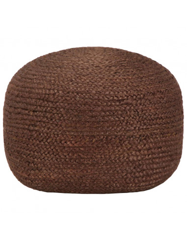 Pouf Lavorato a Mano 40x45 cm in Juta Marrone