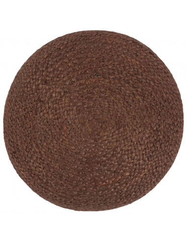 Pouf Lavorato a Mano 40x45 cm in Juta Marrone