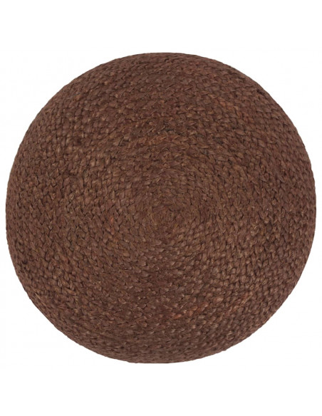 Pouf Lavorato a Mano 40x45 cm in Juta Marrone
