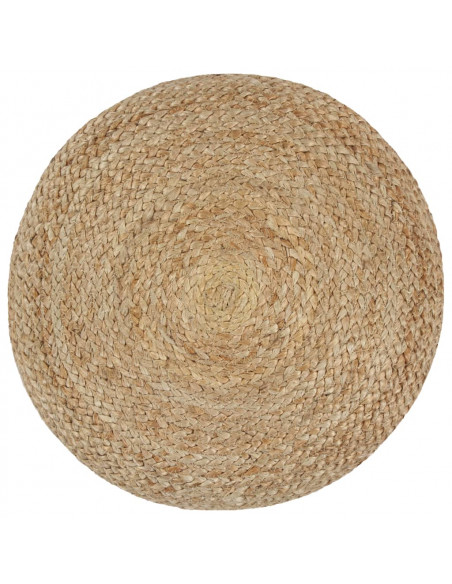 Pouf Lavorato a Mano Grigio Scuro 40x45 cm in Juta