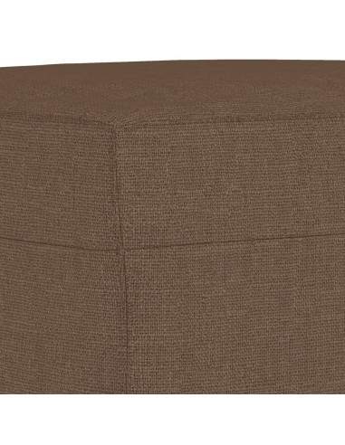 Poggiapiedi Marrone 70x55x41 cm in Tessuto