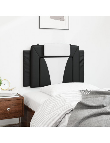 Cuscino Testiera Nero e Bianco 90 cm in Similpelle
