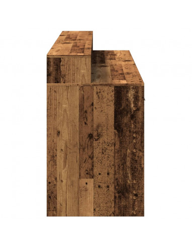 Scrivania con Luci LED Legno Antico 160x55x91 cm in Multistrato