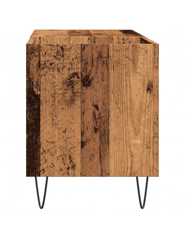 Mobile Porta Dischi Legno Antico 84,5x38x48cm Legno Multistrato