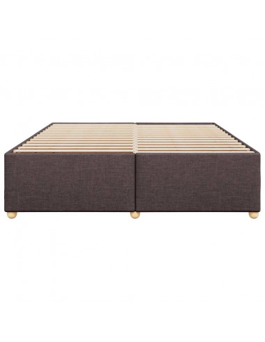 Giroletto senza Materasso Marrone Scuro 200x200 cm in Tessuto