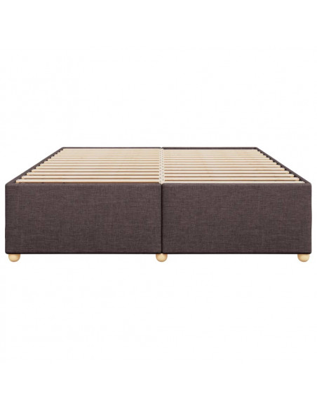 Giroletto senza Materasso Marrone Scuro 200x200 cm in Tessuto
