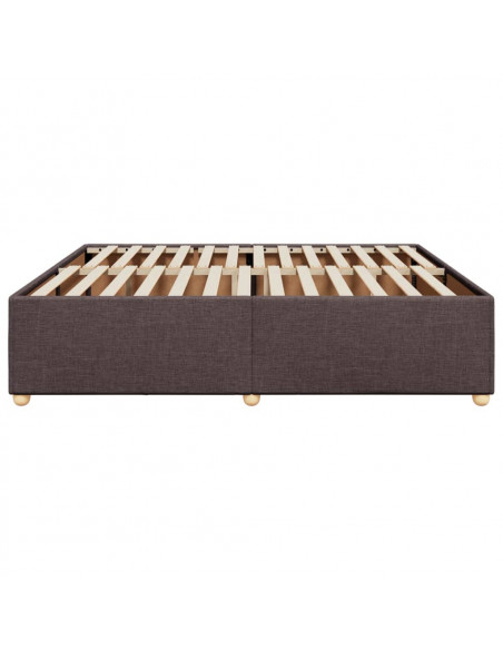 Giroletto senza Materasso Marrone Scuro 200x200 cm in Tessuto