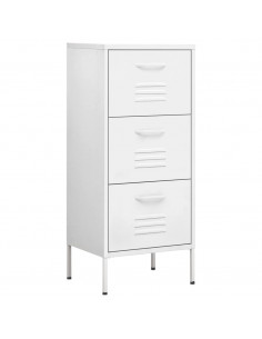 Armadietto Bianco 42,5x35x101,5 cm in Acciaio 2