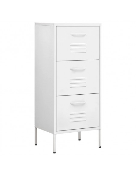 Armadietto Bianco 42,5x35x101,5 cm in Acciaio