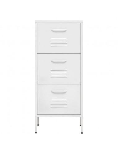 Armadietto Bianco 42,5x35x101,5 cm in Acciaio