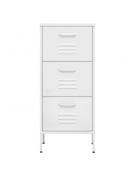 Armadietto Bianco 42,5x35x101,5 cm in Acciaio