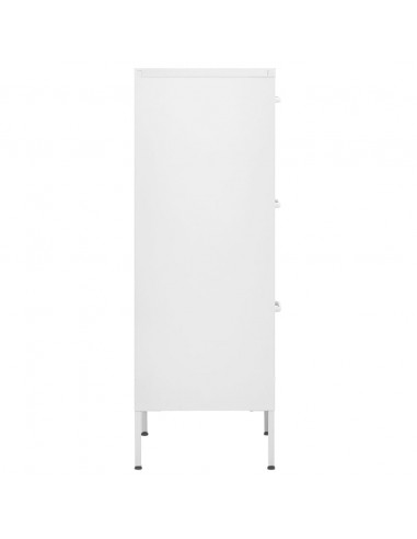 Armadietto Bianco 42,5x35x101,5 cm in Acciaio