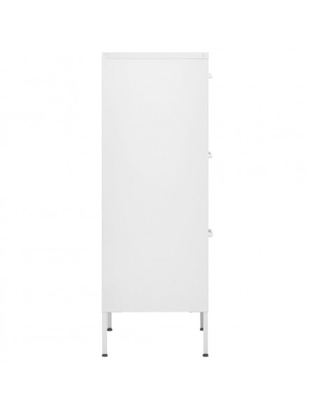 Armadietto Bianco 42,5x35x101,5 cm in Acciaio