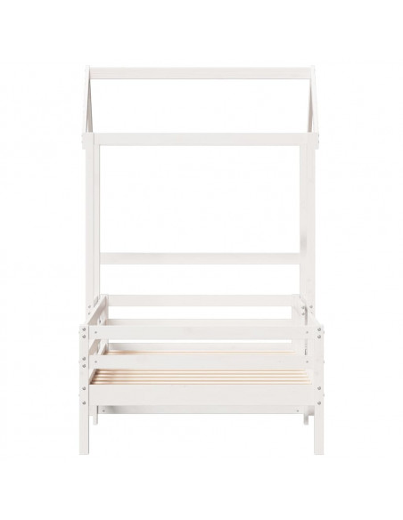 Giroletto con Tetto Bianco 90x200 cm in Legno di Pino