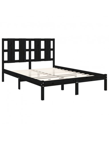 Giroletto Nero in Legno Massello di Pino 140x190 cm