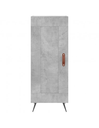 Credenza Grigio Cemento 34,5x34x180 cm in Legno Multistrato