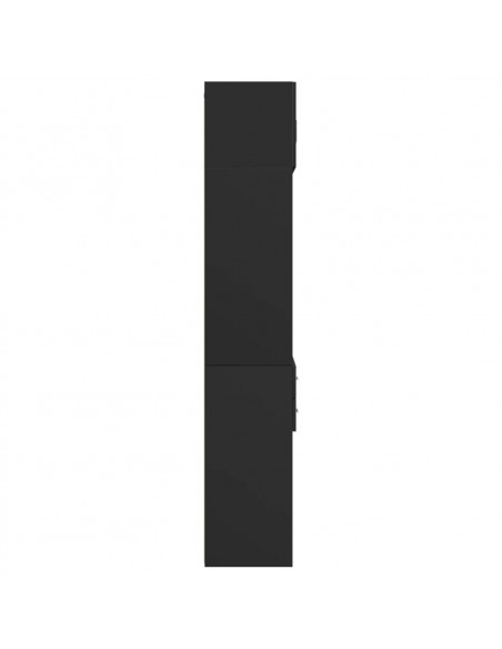 Mobile Portaoggetti Nero 70x42,5x225 cm in Truciolato