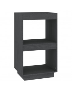 Libreria Grigia 40x35x71 cm in Legno Massello di Pino 2
