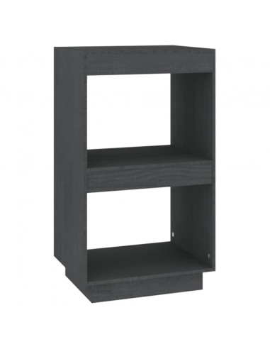 Libreria Grigia 40x35x71 cm in Legno Massello di Pino