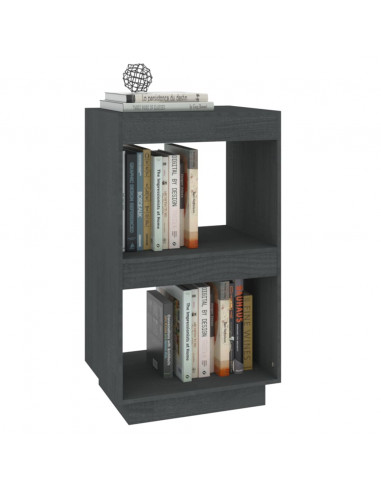 Libreria Grigia 40x35x71 cm in Legno Massello di Pino