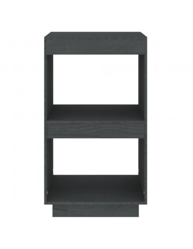 Libreria Grigia 40x35x71 cm in Legno Massello di Pino
