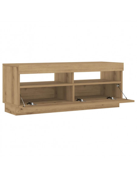 Mobile TV con Luci LED Artigianale 100x35x40 cm Truciolato