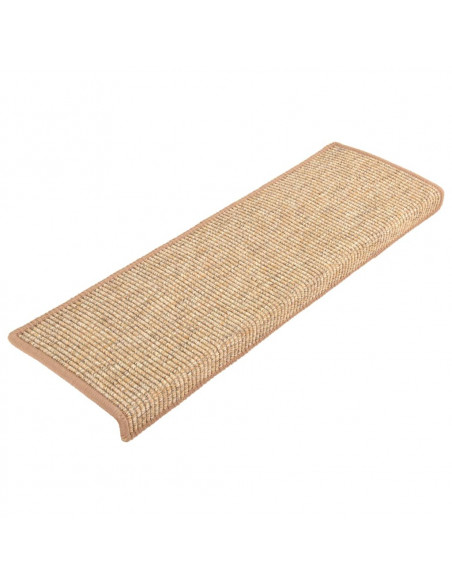 Tappetini Autoadesivi per Scale 15 pz Marrone Chiaro 65x21x4 cm