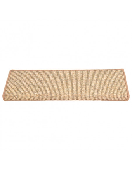 Tappetini Autoadesivi per Scale 15 pz Marrone Chiaro 65x21x4 cm