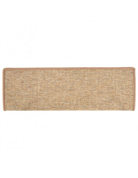 Tappetini Autoadesivi per Scale 15 pz Marrone Chiaro 65x21x4 cm