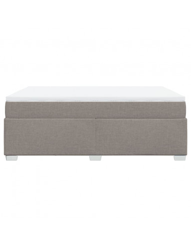 Giroletto a Molle con Materasso Tortora 140x200 cm in Tessuto